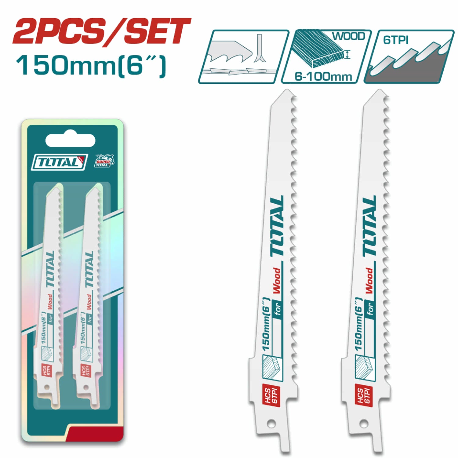 2pcs Hojas sierra sable reciproca para madera