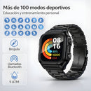 Smartwatch con GPS Integrado y Llamadas Bluetooth. Reloj Inteligente 1.85” HD. Resistente al Agua 5ATM. Monitoreo de Salud y 100+ Modos Deportivo.