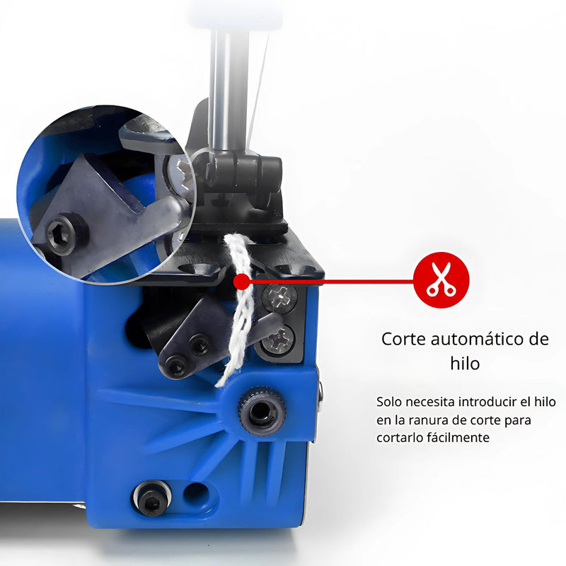 Máquina Cerradora de Sacos Portátil Industrial 2600RPM. Costura Rápida para Agro y Empaque. Con Cortador Automático de Hilo 2x3. Selladora de bolsas 110V.
