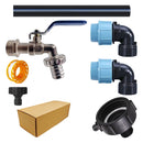 Grifo para Tanque IBC con Válvula de Bola y Conectores Rápidos 3/4'' y 1''. Kit Set Adaptador S60x6.