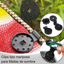 Clips Tipo Mariposa para Malla Sombra y Mallas Raschel. Broches sujetadores. Reutilizables. (Pack de 50 pzs)