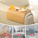 Bandeja plegable para sofá. Mesa lateral para brazo del sillón. Ideal para controles y bebidas.