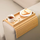 Bandeja plegable para sofá. Mesa lateral para brazo del sillón. Ideal para controles y bebidas.