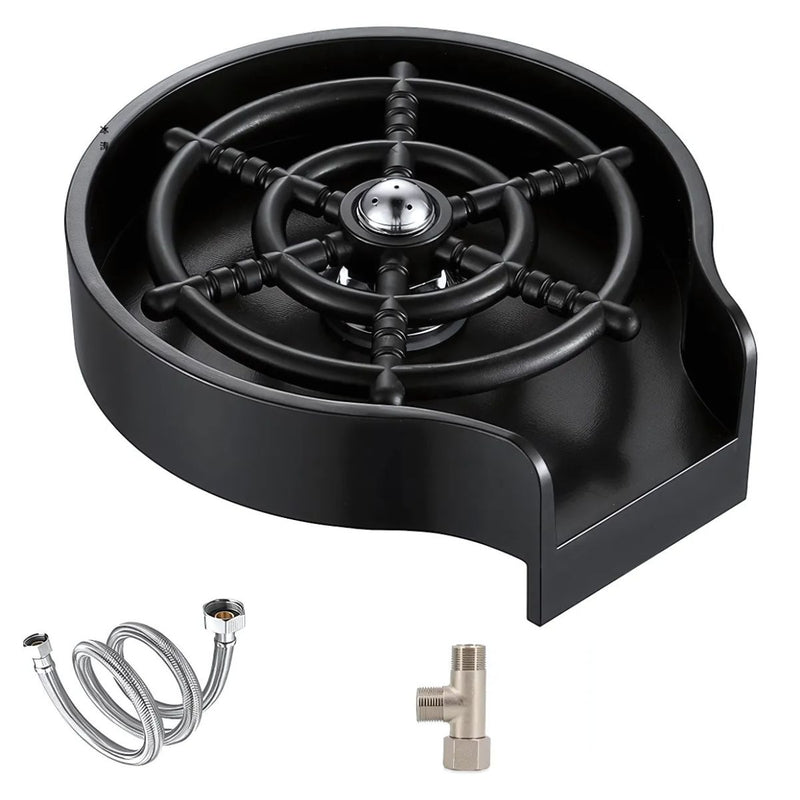 Enjuagador Automático para Vasos y Copas. Limpia Copas para Fregadero. Lavadora de vasos a presión con 5 boquillas.