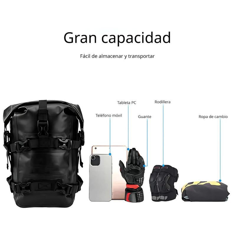 Bolsa Lateral Para Motocicleta 8L. Alforja Lateral IPX7 Resistente al Agua. Maletín Estanco para Moto impermeable.