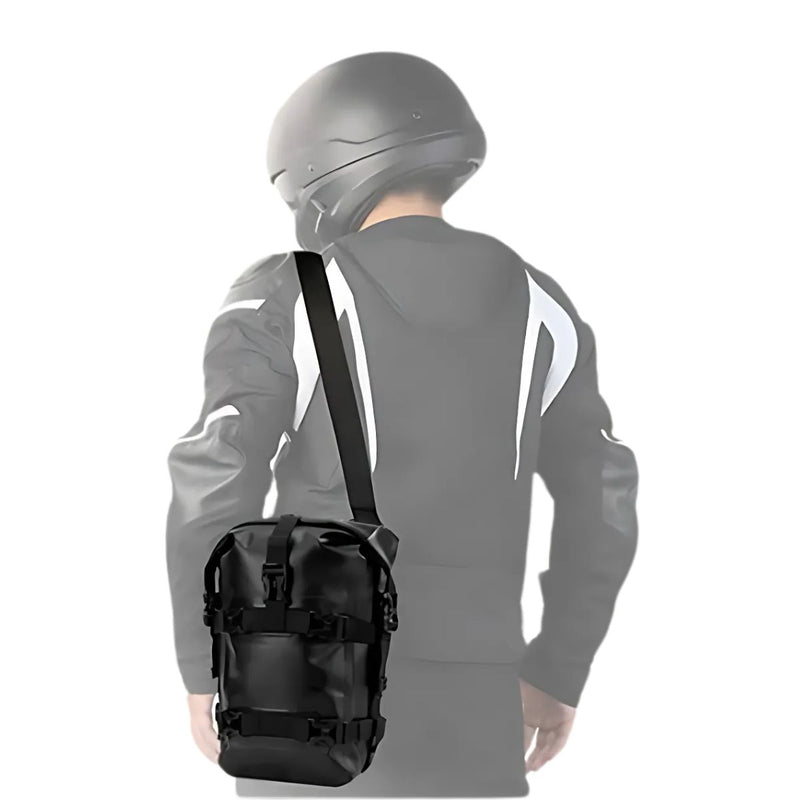 Bolsa Lateral Para Motocicleta 8L. Alforja Lateral IPX7 Resistente al Agua. Maletín Estanco para Moto impermeable.