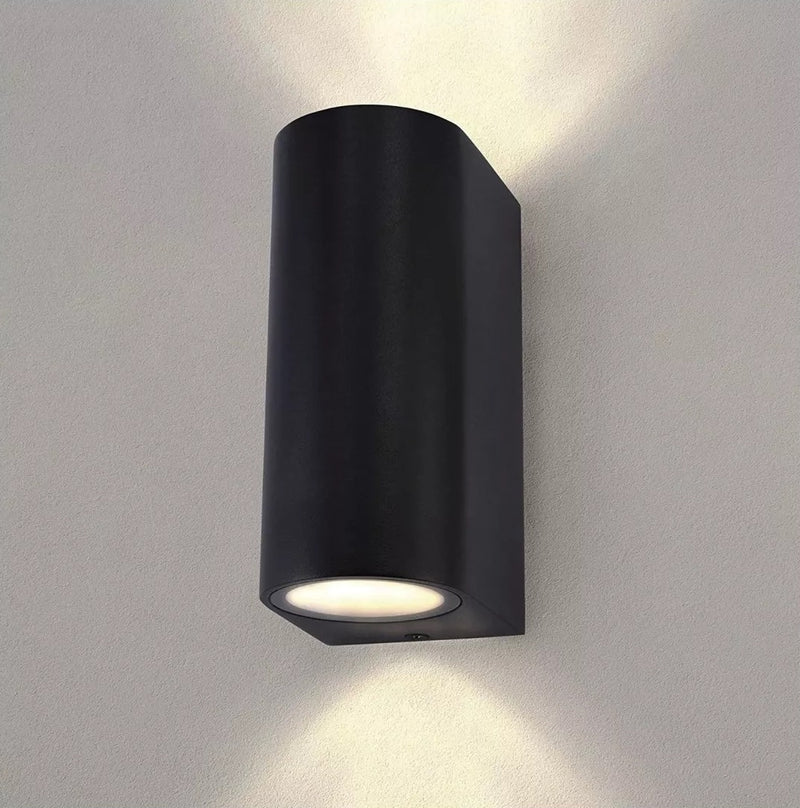 Lámpara de Pared Exterior Negra LED 6W 3000K 420lm 68x150mm.Iluminación Cálida para Exteriores - Luminaria.