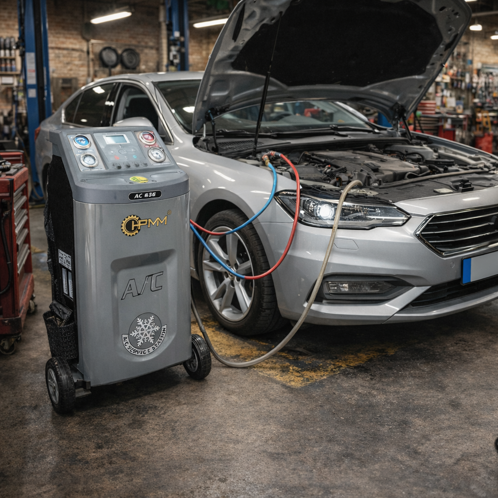 Máquina de Recarga y Recuperación de Refrigerante para autos 110V/60HZ/1PH