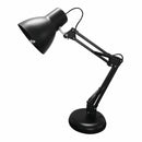 Lámpara LED de Mesa Negra 1XE27 6W 600 Lumens 6500K Luz Fría 150x140x490mm Estilo Ajustable. Ideal para estudiantes, dormitorio y oficina. Estilo Retro en Hierro. Lámpara para mesita de noche.
