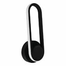 Lámpara LED de Pared Eliptica Negra 12W 1000 Lumens 3000K 315x120x65mm Iluminación Moderna y Eficiente para Pasillos y Dormitorios. Plafón LED de Pared Minimalista.