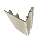 Perfil UPVC Traslape Cruce de hoja Serie 80mm UPView Carbone Espesor 2.5mm Largo 5.85m Color Blanco Microtexturizado