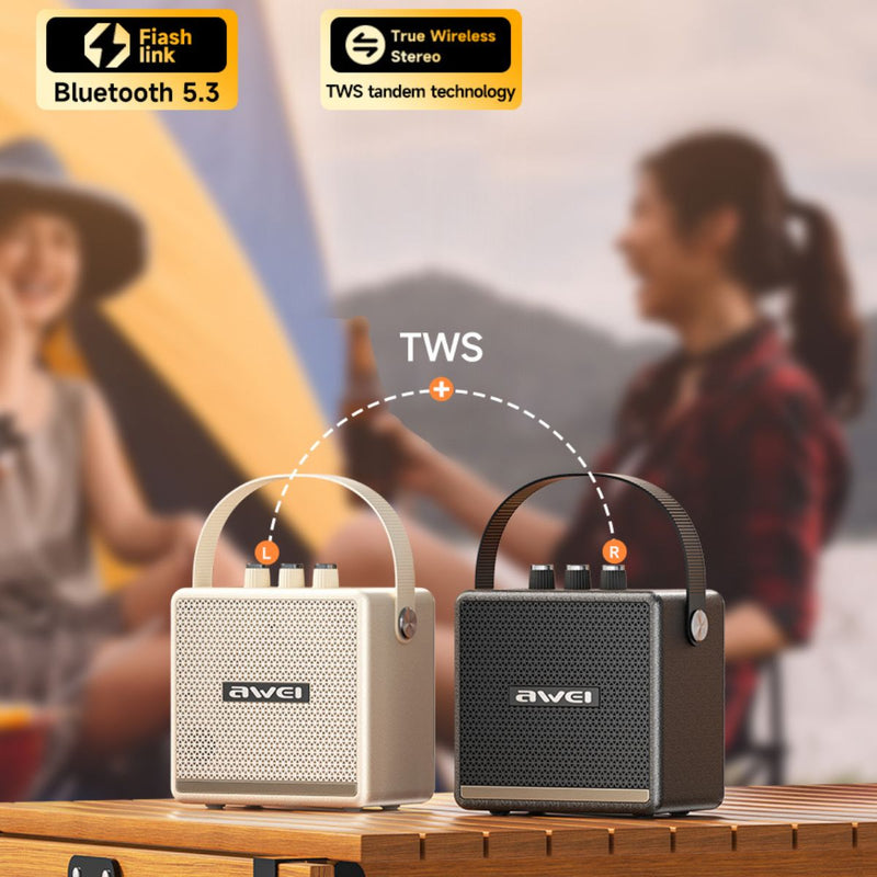 Bocina Bluetooth 5.3 Portátil 10W. Speaker Parlante Inalámbrico con Múltiples Modos de Reproducción TF USB AUX. Altavoz Recargable.