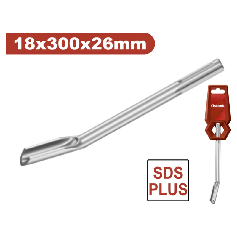 Cincel SDS PLUS 18x300x26mm Punta ranurada para Yeso