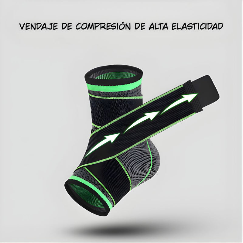 Tobillera de Compresión con Correas Ajustables (Talla M). Soporte para Tobillo. Ideal Deportes y Esguinces. Unidad.