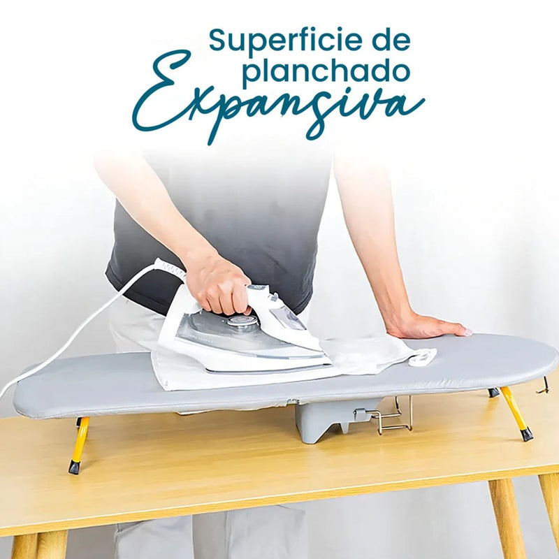 Tabla de Planchar sobre mesa con Soporte para Pared. Tabla de Planchado plegable (89 x 33 cm).
