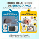 Monitor de Video para Bebé 3.5'' con Visión Nocturna. Baby Cam con Audio Bidireccional y Modo VOX. 110v