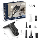 Aspiradora sopladora Portátil 5 en 1. Limpiador Multifuncional con Succión y Soplado. Incluye Accesorios Intercambiables.