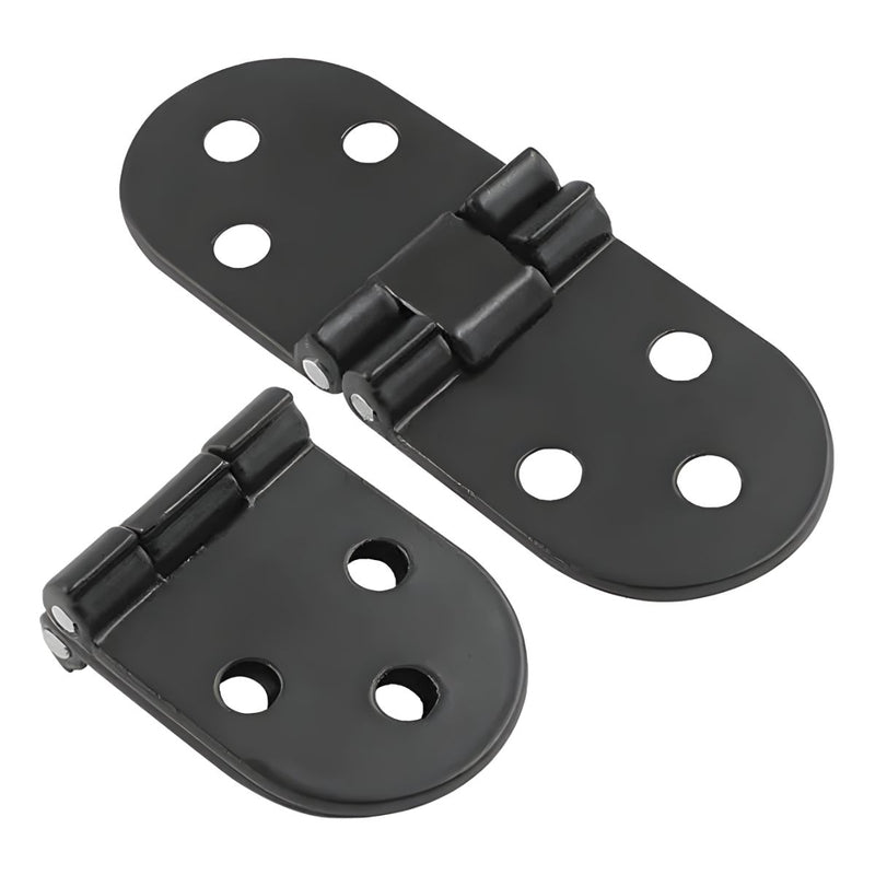 Bisagra Solapada Reforzada de Aleación de zinc. Bisagra Sobrepuesta para Puertas y Muebles. Color Negro.