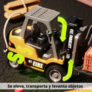 Juguete Montacargas De Aleación Y ABS A Escala 1:64 Para Niños Con Control Remoto. Carretilla Elevadora De Juguete Con Medidas (4x7x12 cm). Carga Tipo C