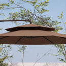 Sombrilla De Patio 2.7 Mts Lona Impermeable Anti-UV Con Base Pesada De Agua. Paraguas Lateral Para Jardín y Exteriores. Color chocolate.