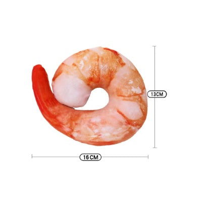 Juguete para perro con sonido. Peluche de Camarón. 16 x 13cm.