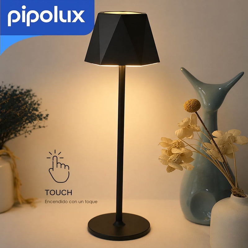 Lámpara de Mesa LED Recargable Touch 100 Lúmenes, Batería 2000mAh  Autonomía Hasta 12H. Luz Portátil para Dormitorio Sala Restaurante (33.5x10cm)