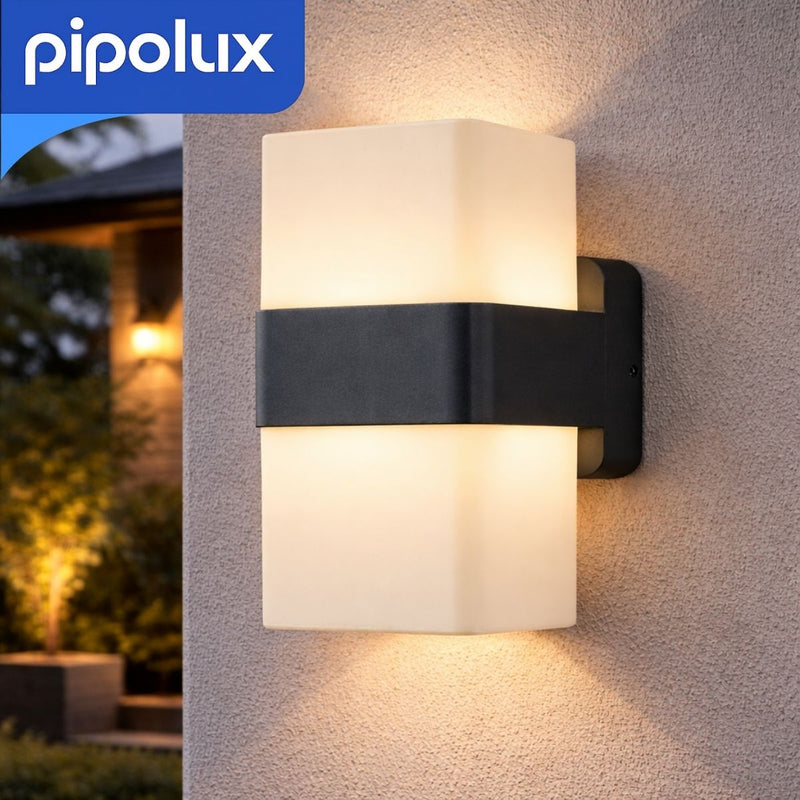 Lámpara LED Exterior IP54 14W con Luz Cálida. Aplique de Aluminio para Jardín y Fachada 110V (80x110x205mm)