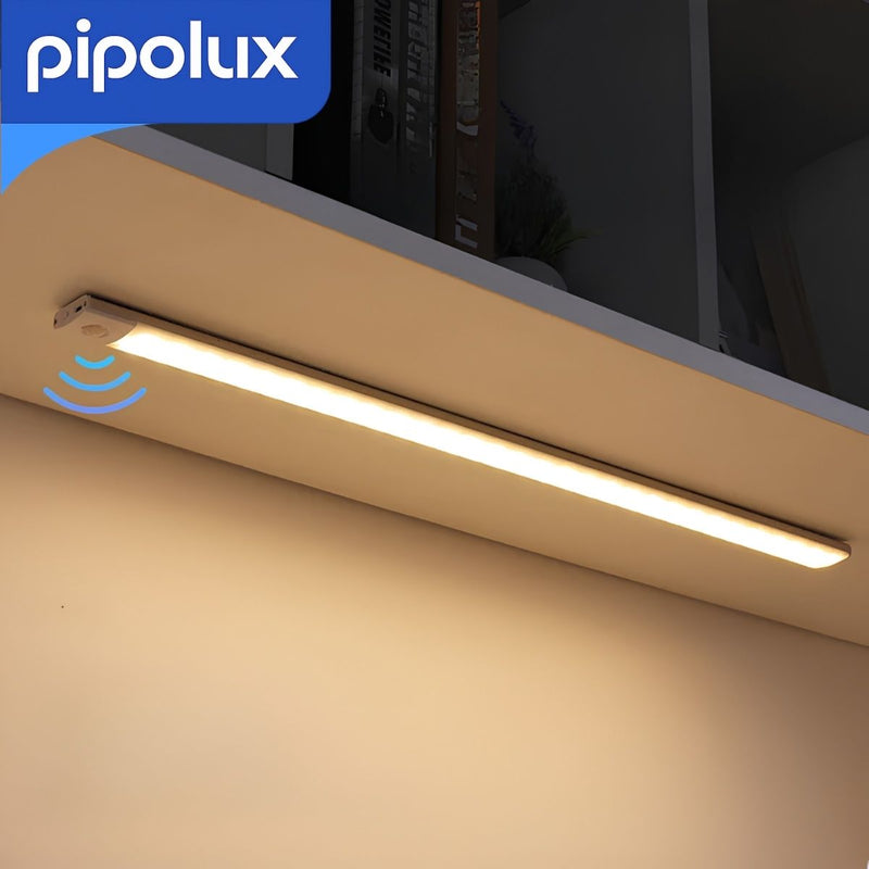 Luz LED Recargable con Sensor de Movimiento y Control Remoto de 16". Barra Led Con 3 Tonos de Luz, 170 Lúmenes y Batería con Autonomía 7-8H. 40cm