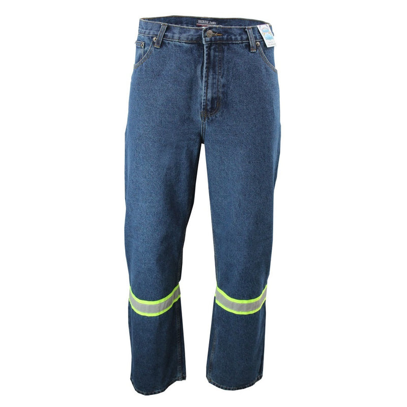 Pantalon Jean de trabajo talla 34 con cintas reflectivas 3M para ambientes agresivos