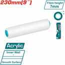 Rodillo para pintar 9" Paredes internas. Altura de la fibra 7mm. Acrílico. Cubierta para rodillo.