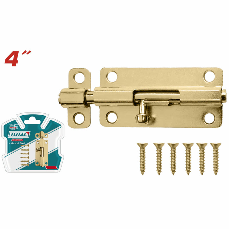 Picaporte tipo perno de acero de 4" (Horizontal y Vertical) 6 piezas de fijación