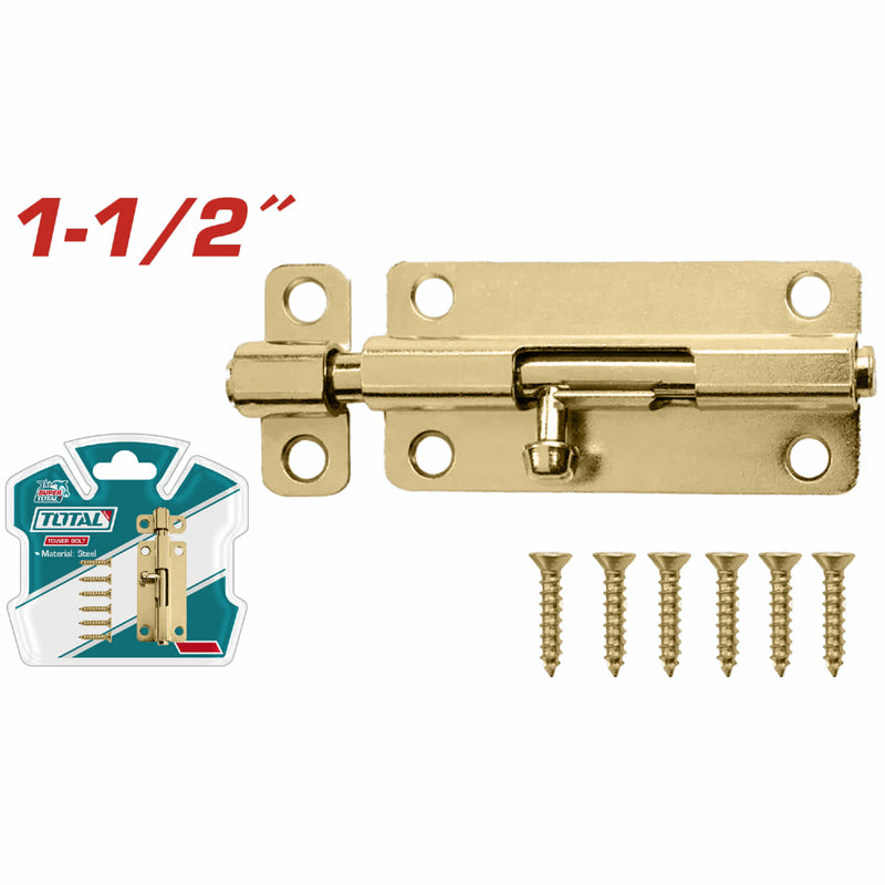 Picaporte tipo perno de acero de 1-1/2" (Horizontal y Vertical) 6 piezas de fijación.