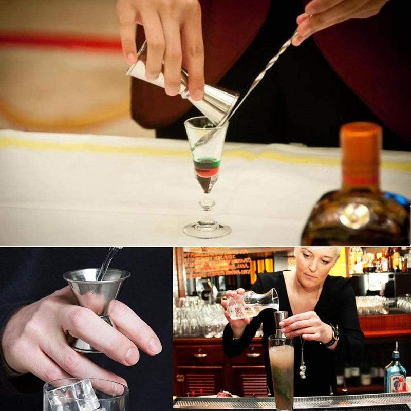 Vaso medidor para cocteles, de acero inoxidable