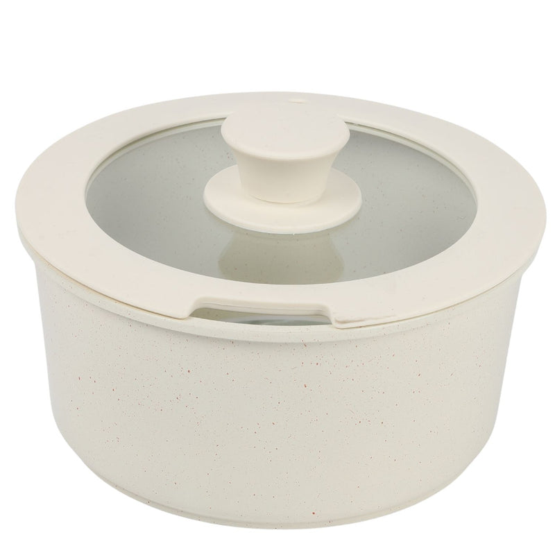 Batería de cocina antiadherente ollas 5 piezas con mango desmontable. Incluye Sartén, cacerola y tapa de vidrio