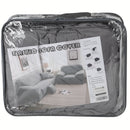 Funda de Sofá Elástica 1+2+3 Gris  Set Completo para Muebles en Poliéster Lavable. Forro protector de Sofá