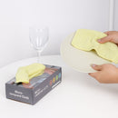 Paños de Microfibra  (Set de 20 unidades). 20cm x 20cm Amarillo. Trapos de limpieza absorbentes.