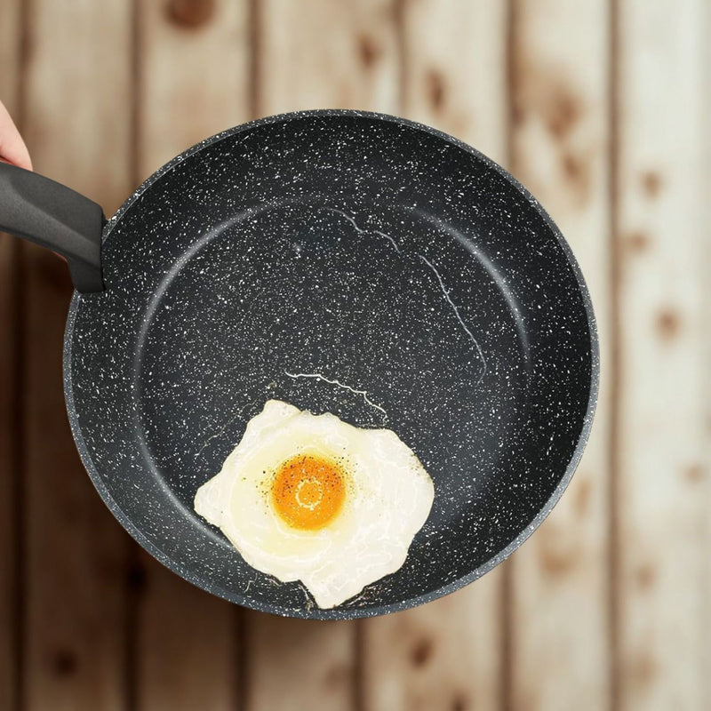 Sartén antiadherente 24cm 10" aluminio forjado con recubrimiento de MARMOL II cocina saludable. Libre de Teflón. Amigable con el ambiente.