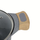 Ollas Antiadherentes 9 Piezas con Revestimiento de Granito, Aluminio Forjado, Color Gris.  Eco-Friendly. Set de 9 piezas. Batería de Cocina. Libre de teflon