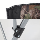 Silla Plegable Reforzada Camuflaje con Portaobjetos y Respaldo Acolchado Tela Oxford Ergonómica 60x55x92cm