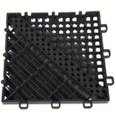 Alfombras comerciales de entrada para polvo Alfombrilla Modular Exterior  15x15cm con Cepillos de Limpieza y Sistema de Encaje Color Negro. ( parte central)