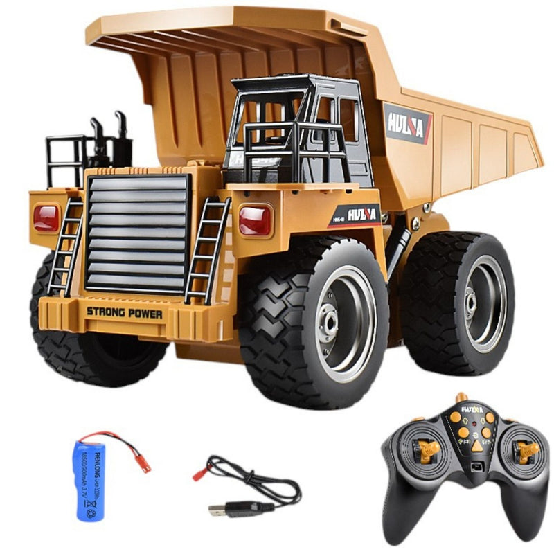 Camión volquete de juguete con control remoto 29cm Vehículo de construcción plástico para niños.