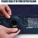 Colchón Inflable Individual 185x76x22cm PVC Flocado con Válvula Ideal Camping, Playa y Hogar. Colchoneta inflable