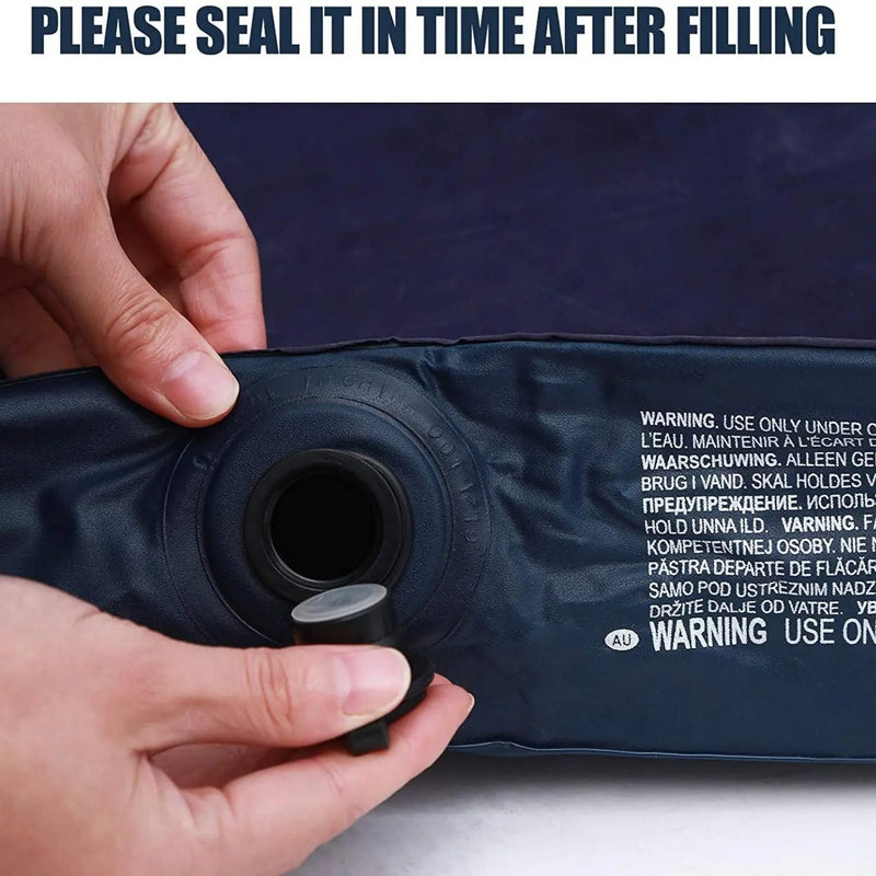 Colchón Inflable Individual 185x76x22cm PVC Flocado con Válvula Ideal Camping, Playa y Hogar. Colchoneta inflable