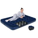 Colchón Inflable Individual 185x76x22cm PVC Flocado con Válvula Ideal Camping, Playa y Hogar. Colchoneta inflable