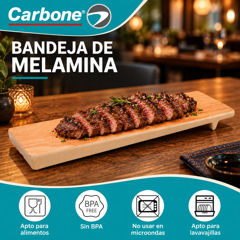 Bandeja Rectangular para Aperitivos de 29.8cm. Tabla para Quesos y Boquitas para Hogar, Restaurante, Cafetería y Hotel (11.7")