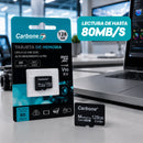 Tarjeta De Memoria microSD 128 GB. Compatible Con 4K Ultra HD Para Cámaras De Seguridad, Dash Cam, Celular Y Tablet.