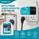 Protector De Voltaje 120V 50/60Hz.Corriente 10A con 3 Tomas. Ideal Para Electrodomésticos y Equipos Electrónicos con Retardo 180 Seg (3Min)