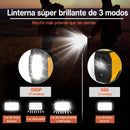 Radio Solar Recargable de Emergencia AM FM WB con Linterna LED SOS Power Bank 4000mAh y Manivela para Camping Apagones. Color Naranja