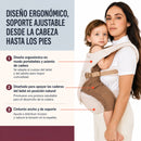 Canguro Porta Bebé Ergonómico con Asiento de Cadera Transpirable 6 Posiciones. Mochila Portabebé Ajustable 5.5-20.4kg. Color Rosa