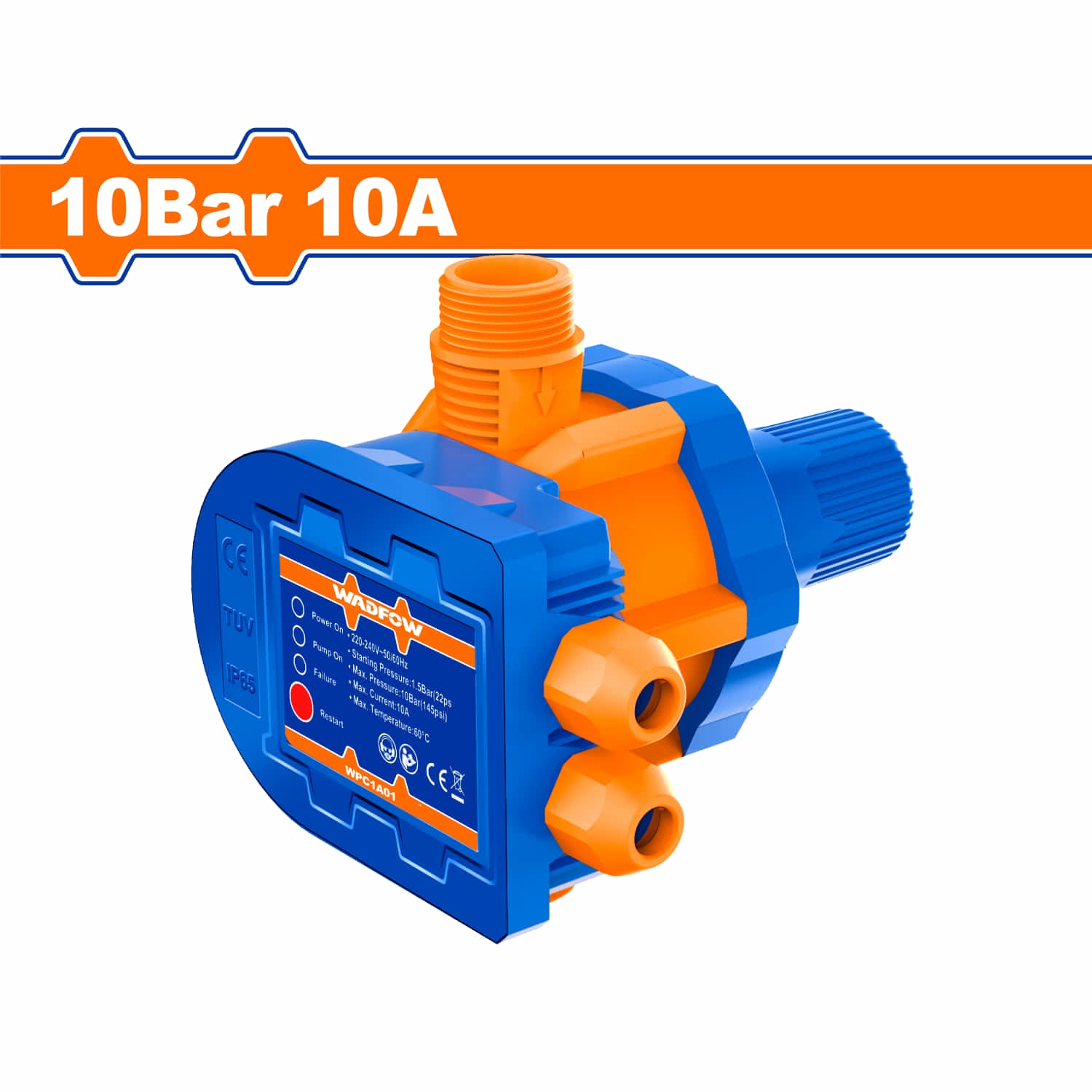 Control automático para bomba de agua periférica 10Bar 10A IP65 110-120V 50/60Hz Controlador de bomba.